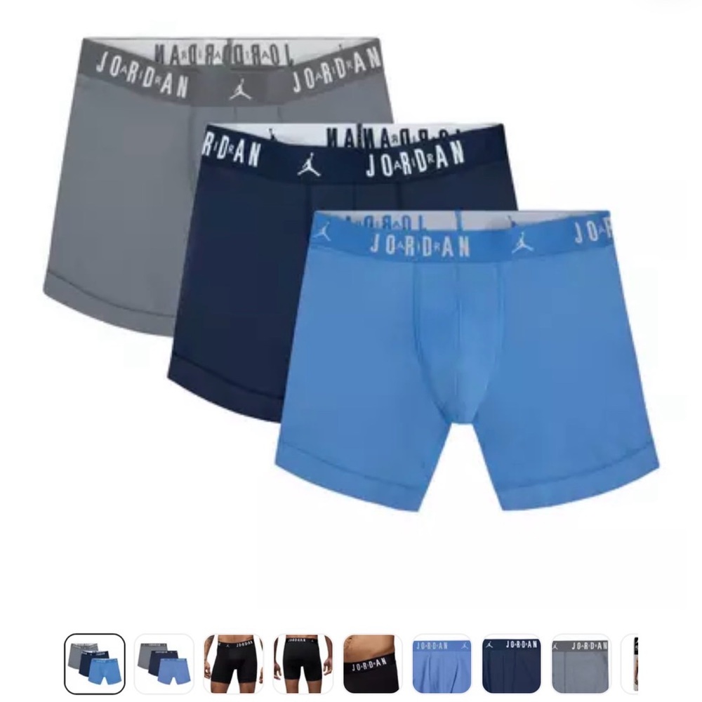 Jordan Flight Cotton Stretch Boxer Briefs - 3 Pack NEW